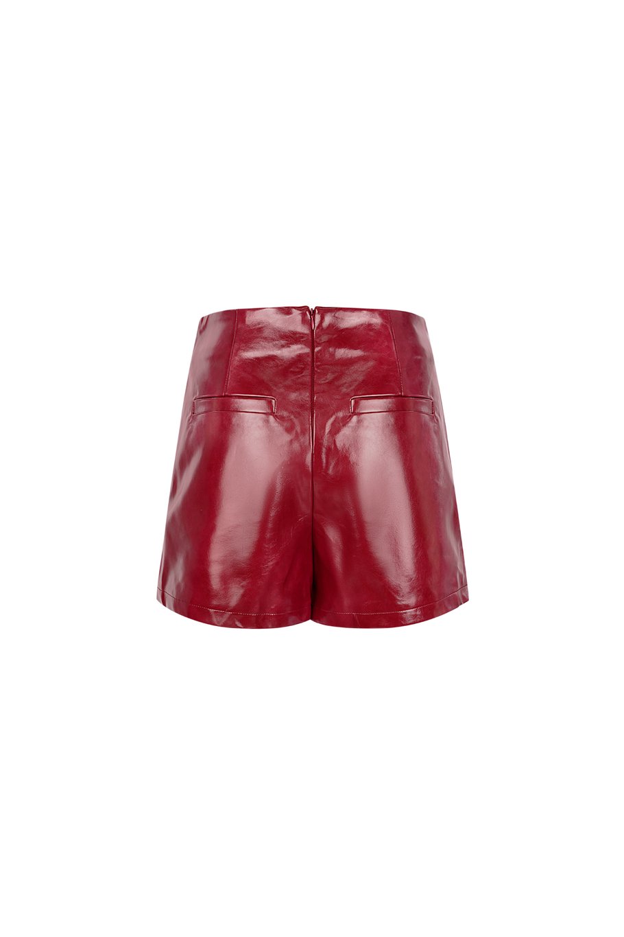 Falda pantalón de PU de moda - Roja Imagen11